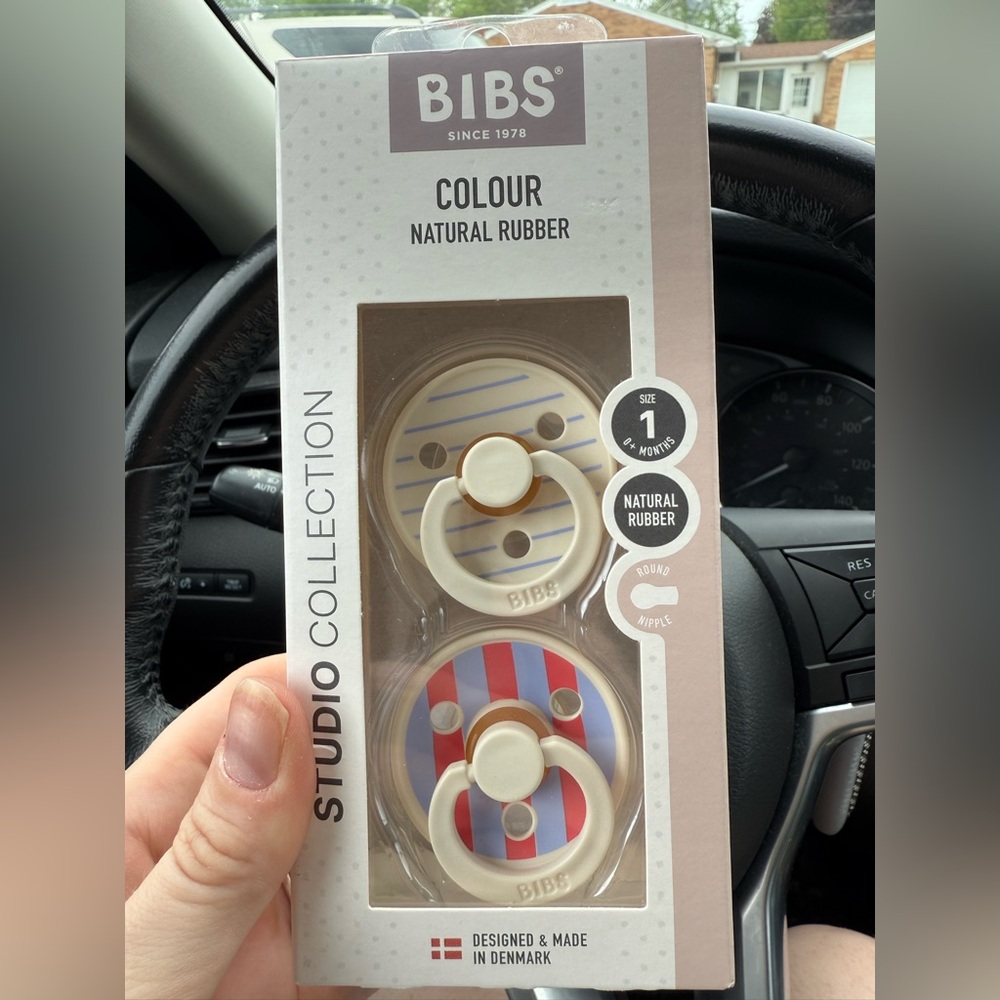 BIBS 2-pack Latex Pinstripe Pacifiers